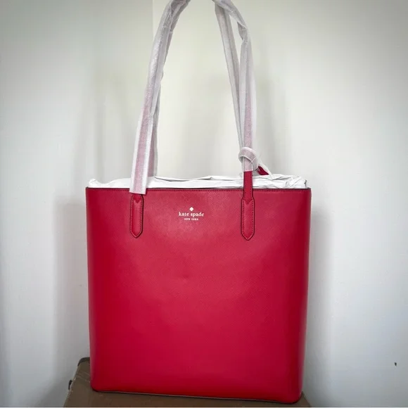 NWT ♠️ kate spade ♠️ Jana Medium Tote - Perfect Cherry 🍒 (Red) - Picture 11 of 13